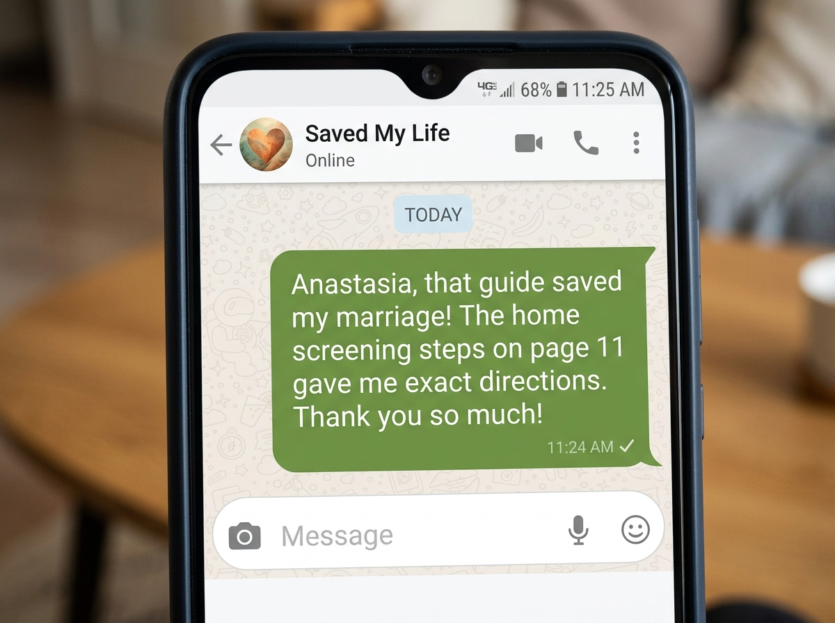 WhatsApp testimonial chat screenshot from a verified user
